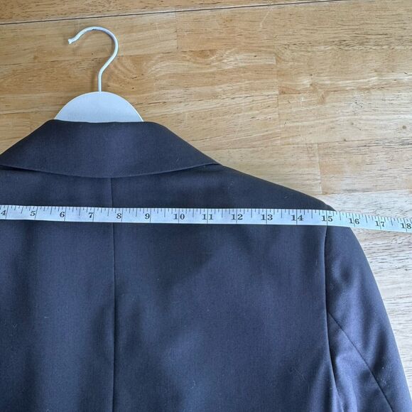 Preen By Thornton Bregazzi Blazer Black Wool Modern Rocker Back Slit Zipper S - Picture 11 of 16